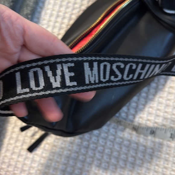 Love Moschino Black Belt Bag with Gold Chain - Picture 10 of 11